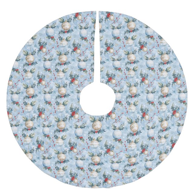 Weihnachtsbaum-Muster-Baumskirt Polyester Weihnachtsbaumdecke (Vorderseite)