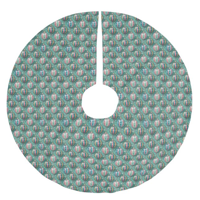 Weihnachtsbaum-Muster-Baumskirt Polyester Weihnachtsbaumdecke (Vorderseite)
