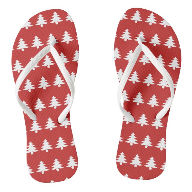 Weihnachtsbaum-Muster drehen Reinfälle um Flip Flops (Fußbett)