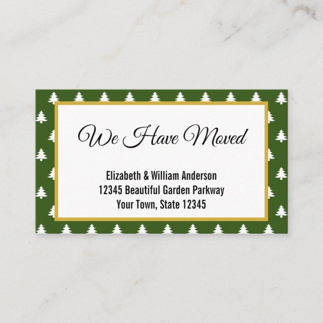 Weihnachtsbaum-Muster Feiertage-Ankündigung Begleitkarte (Vorderseite)