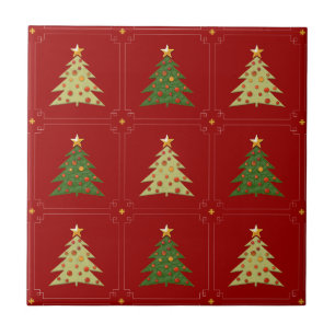 Weihnachtsbaum-Muster Fliese