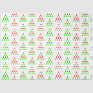 Weihnachtsbaum-Muster grün rot Seidenpapier