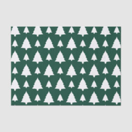 Weihnachtsbaum-Muster grün und weiß Seidenpapier
