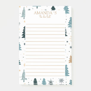 Weihnachtsbaum-Muster-Notizen Post-it Klebezettel