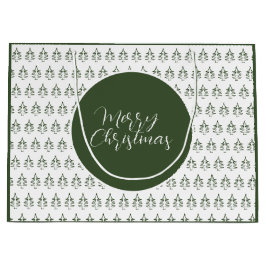 Weihnachtsbaum Muster Pine Green Große Geschenktüte