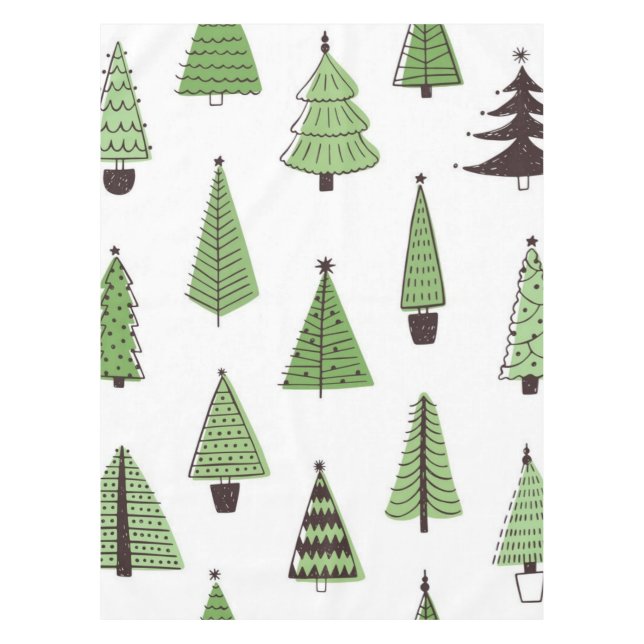 Weihnachtsbaum-Muster Tischdecke (Vorderseite)