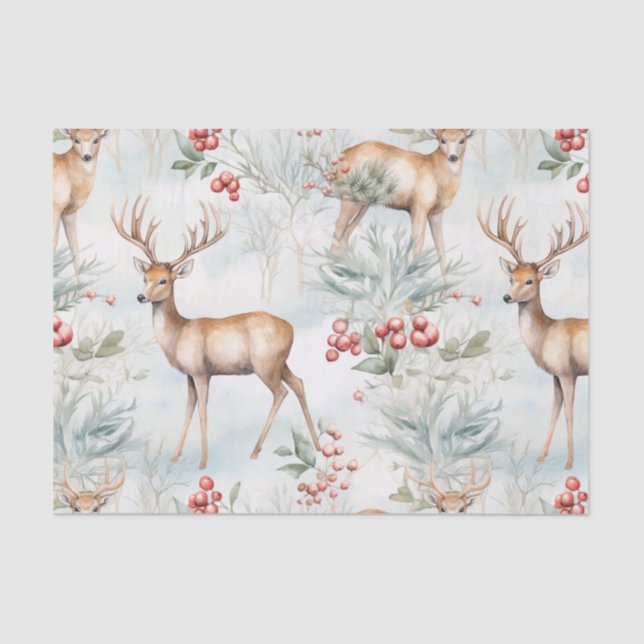 Weihnachtsbaum Nahtloses Muster Seidenpapier (Vorderseite)