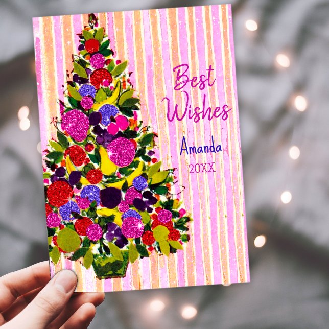 Weihnachtsbaum Neujahr Gruß Feiertagskarte (Von Creator hochgeladen)