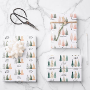 Weihnachtsbaum Niedlich Geschenkpapier Set