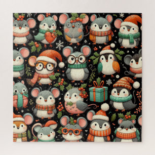 Weihnachtsbaum Niedliche Mistletoe Mäuse