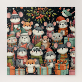 Weihnachtsbaum Niedliche Mistletoe Mäuse