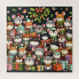 Weihnachtsbaum Niedliche Mistletoe Mäuse