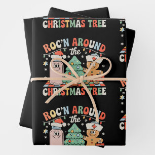 Weihnachtsbaum Notaufnahme ICU Krankenschwester Xm Geschenkpapier Set