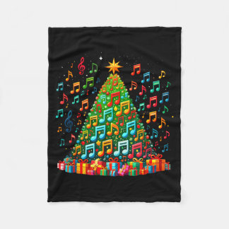 Weihnachtsbaum Noten Musiklehrer Musiker Fleecedecke