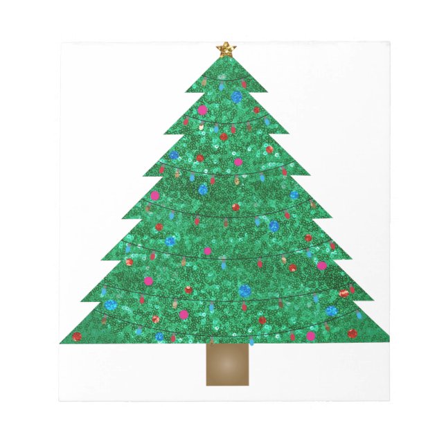 Weihnachtsbaum Notizblock (Vorderseite)