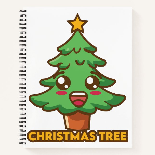 Weihnachtsbaum Notizbuch (Vorderseite)