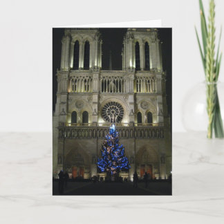 Weihnachtsbaum Notre Dame Feiertagskarte