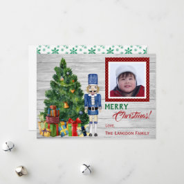 Weihnachtsbaum Nutcracker Familie oder Kinder Foto Feiertagskarte