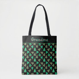 Weihnachtsbaum Oma Black Shopping Tasche