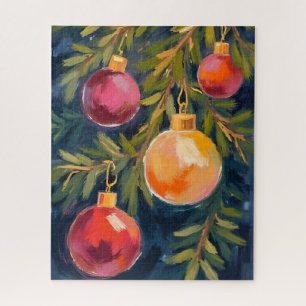Weihnachtsbaum Ornamente Wasserfarbe