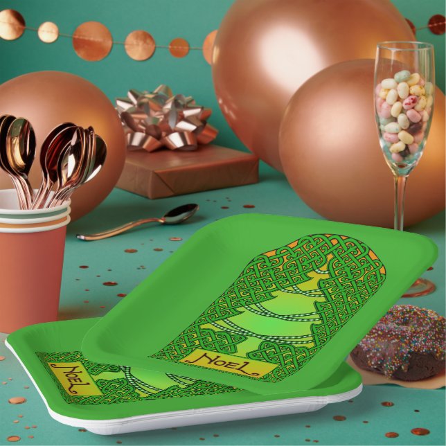 Weihnachtsbaum Pappteller (Multi)