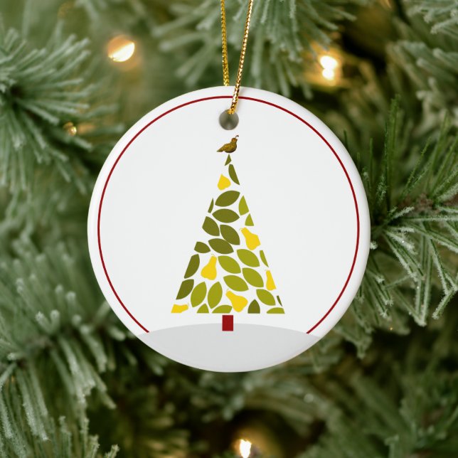 Weihnachtsbaum - Partridge aus dem Mittelalter Keramik Ornament (Baum)