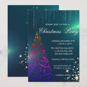 Weihnachtsbaum, Party der Grünen Weihnachtsfirma Einladung