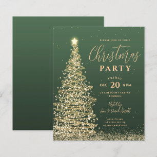 Weihnachtsbaum Party Grüne Feiertage Einladung