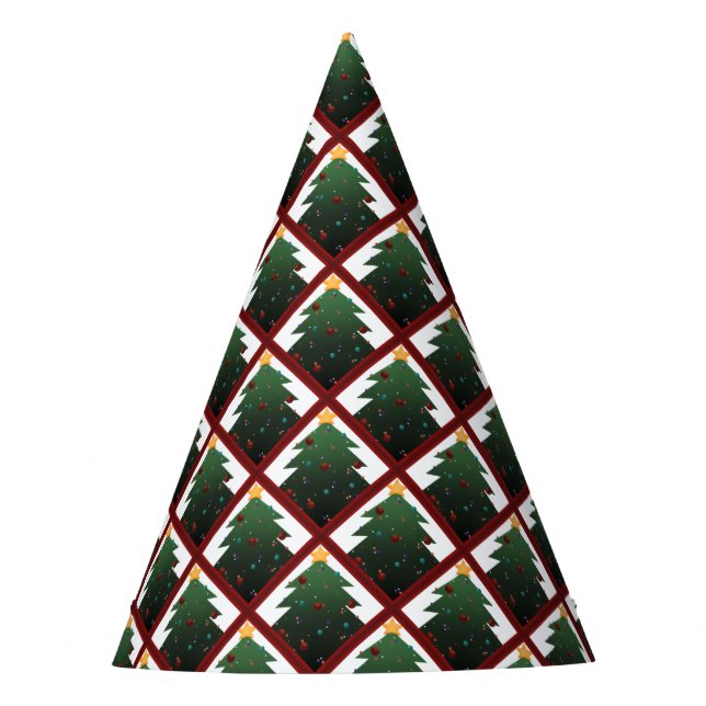 Weihnachtsbaum Partyhütchen (Vorderseite)