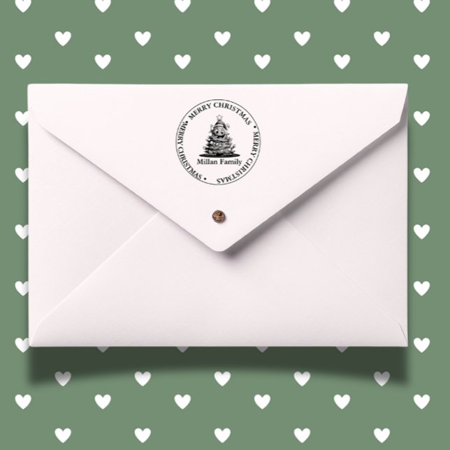 Weihnachtsbaum Permastempel (Add laughter to your holiday gifts with a Christmas tree funny self-inking stamp. )