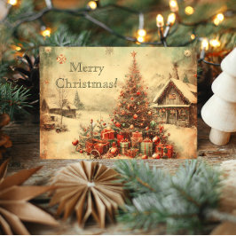 Weihnachtsbaum personalisierte Begrüßung Karte