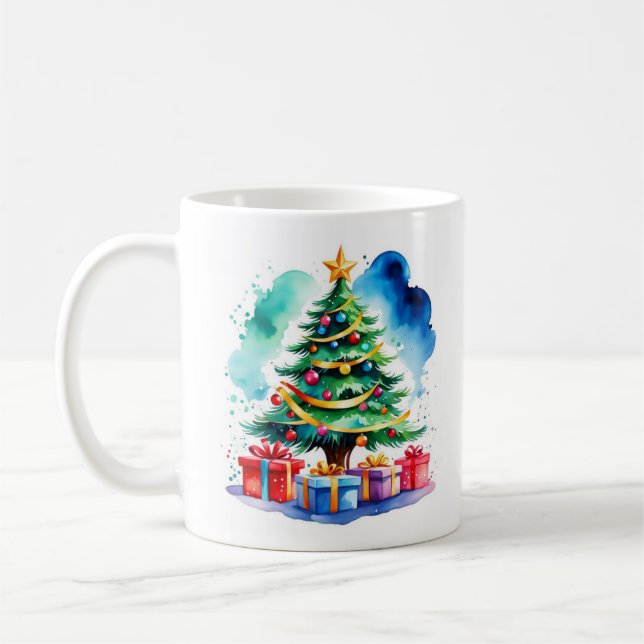 Weihnachtsbaum Personalisierter Tasse (Links)