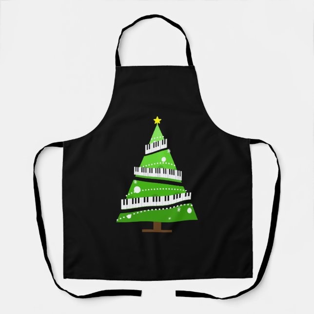 Weihnachtsbaum Piano Teacher Geschenk Schürze (Vorderseite)