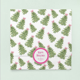 Weihnachtsbaum & Pink Bow Holiday Tissue Seidenpapier