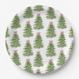 Weihnachtsbaum Pink Weihnachtsdruckplatte Party Pappteller