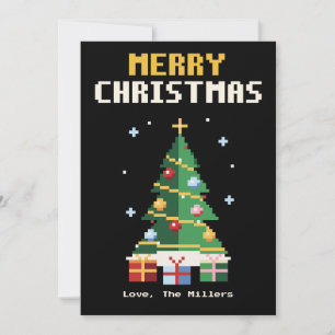 Weihnachtsbaum Pixel Art Weihnachtskarte Feiertagskarte