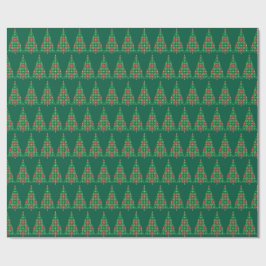 Weihnachtsbaum-Pixelkunst-Geschenkpapier Geschenkpapier