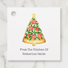 Weihnachtsbaum Pizza Slice aus der Küche von Geschenkanhänger