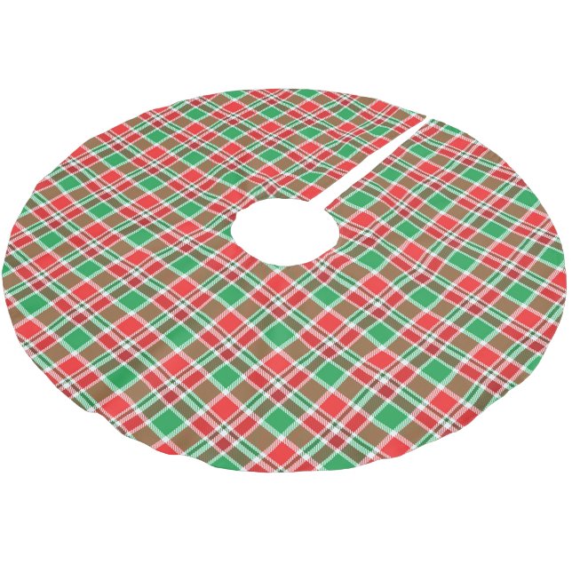 Weihnachtsbaum Plaid Rock Polyester Weihnachtsbaumdecke (Schrägansicht)
