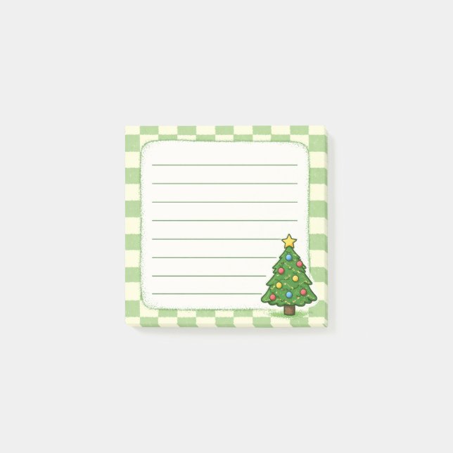 Weihnachtsbaum Post-it Klebezettel (Vorderseite)