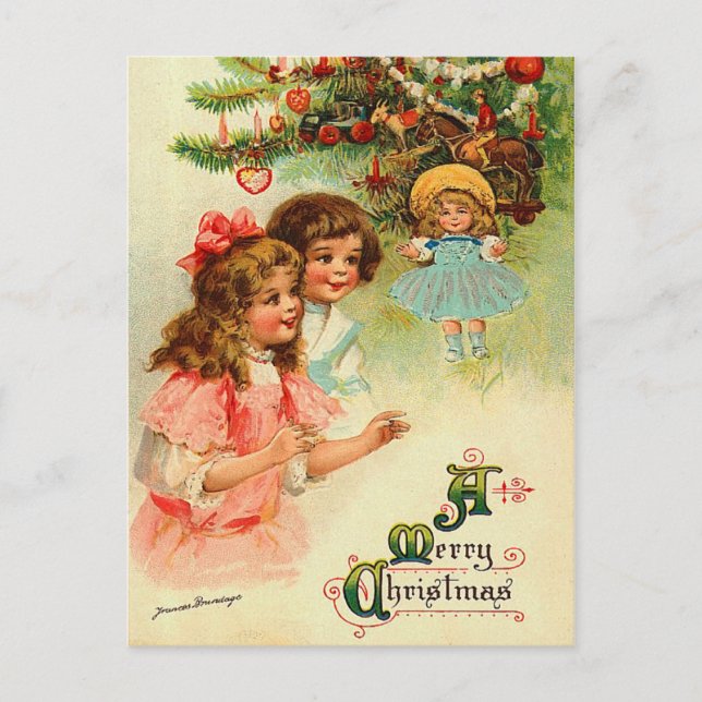 Weihnachtsbaum Postcard Feiertagspostkarte (Vorderseite)
