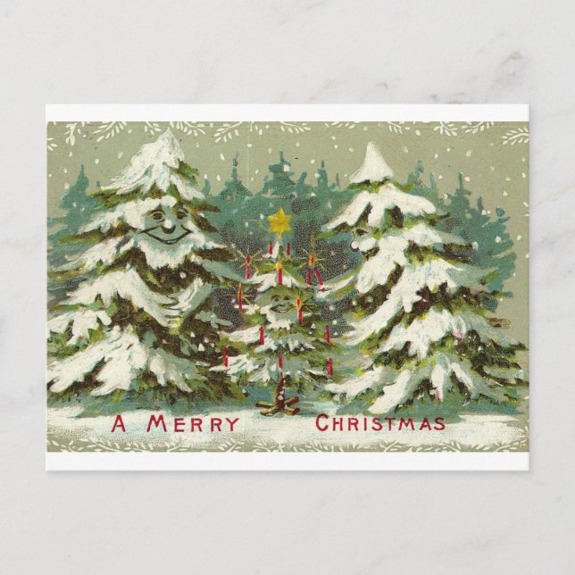 Weihnachtsbaum Postcard Feiertagspostkarte (Vorderseite)