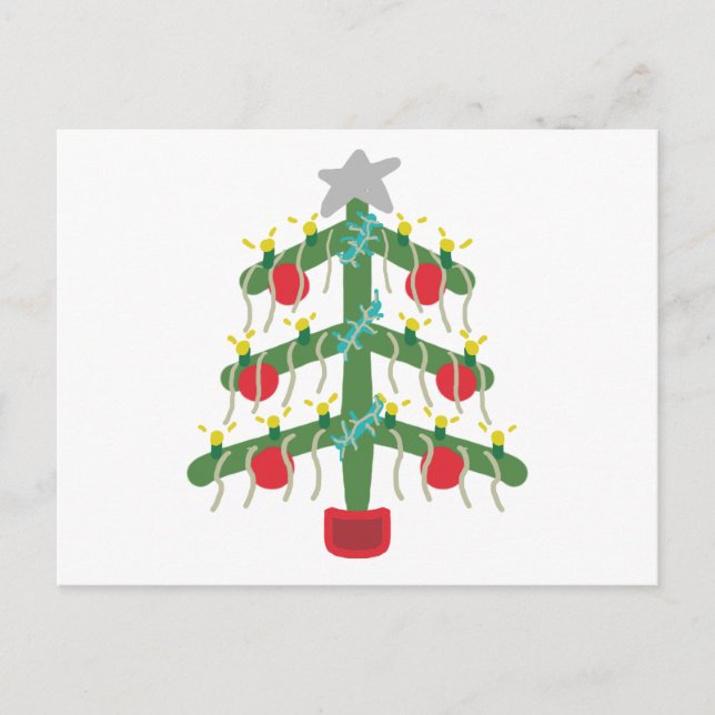 Weihnachtsbaum Postkarte (Vorderseite)