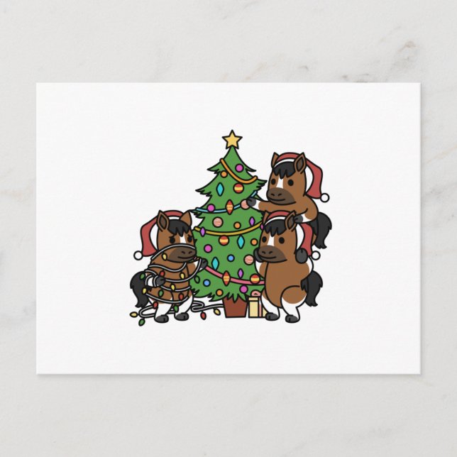 Weihnachtsbaum Postkarte (Vorderseite)