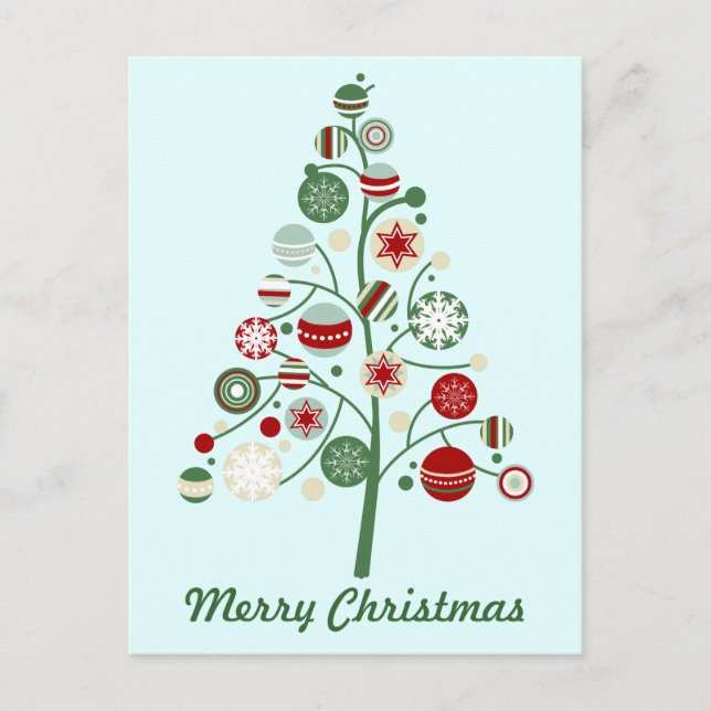 Weihnachtsbaum Postkarte (Vorderseite)
