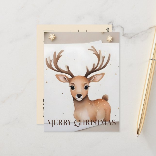 Weihnachtsbaum Postkarte (Vorderseite/Rückseite Beispiel)