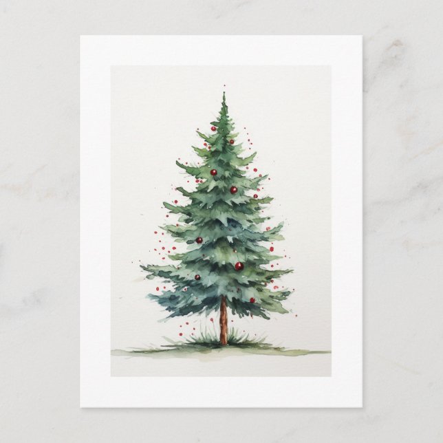 Weihnachtsbaum Postkarte (Vorderseite)