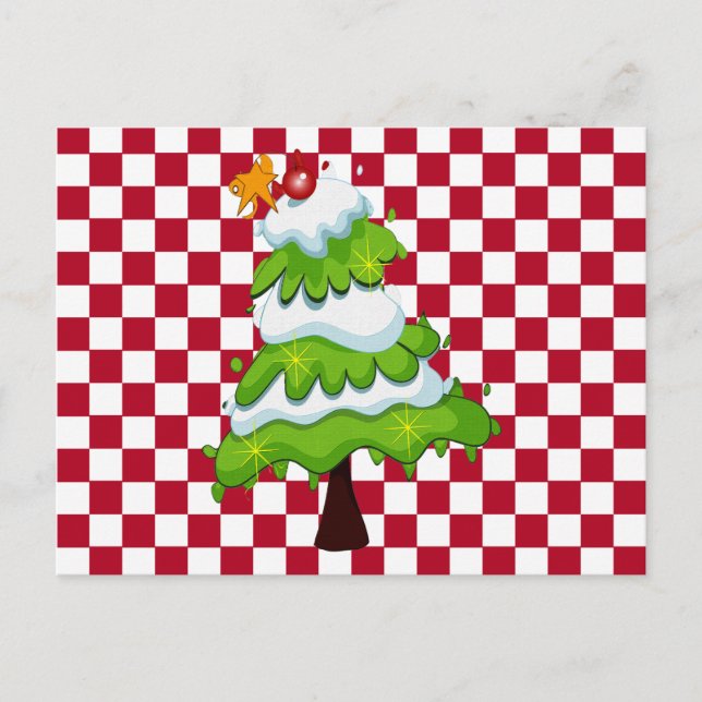 Weihnachtsbaum Postkarte (Vorderseite)