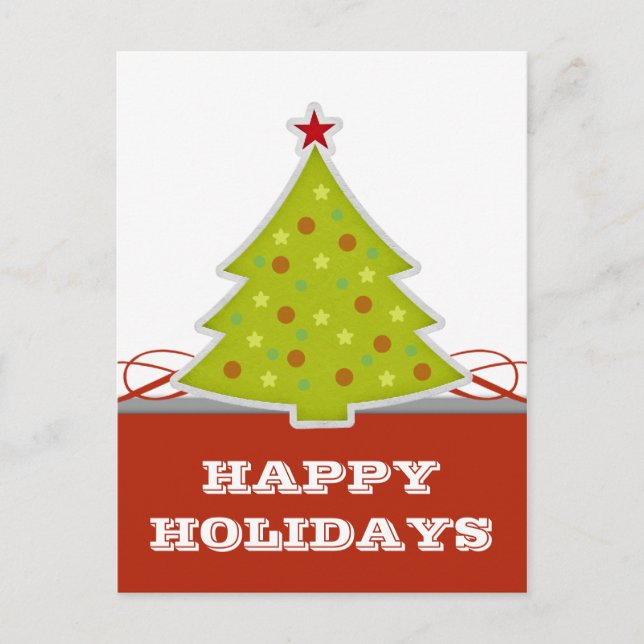 Weihnachtsbaum Postkarte (Vorderseite)