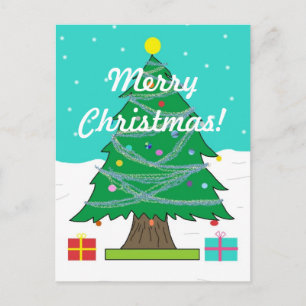 Weihnachtsbaum-Postkarte Feiertagspostkarte